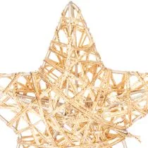 Artikel Deko Stern Set aus Draht zwei Grössen Gold 12 Stück