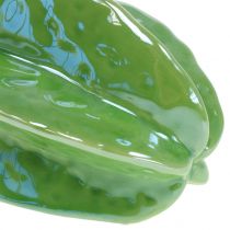 Artikel Sternfrucht Karambola aus Keramik, ca. 10 cm, Grün, 3er-Set, künstliche Dekoration