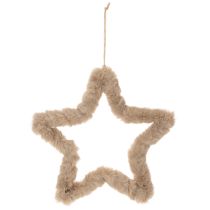 Artikel Deko-Sterne aus Kunstfell, 30 cm, hellbraun, 3er-Set