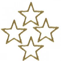 Streudeko Weihnachten Sterne Golden Glitter Ø4cm 120St