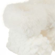 Artikel Stiefel mit Fell Stiefelchen Christbaumschmuck Weiß 7cm 2St
