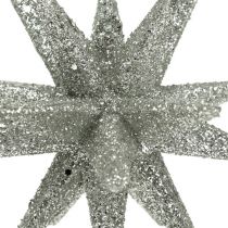 Artikel Sterne mit Glimmer Champagner 11,5cm 4 Stück Kunststoff