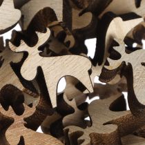 Artikel Streudeko aus Holz Elch Natur Braun 2x2,5 cm 108 Stück