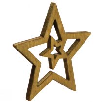 Artikel Streudeko Weihnachten Stern Holz 4 Farben Ø4cm 72 St