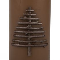 Artikel Weihnachtskerze Braun Tannenbaum 150x70mm Advent