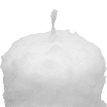 Artikel Adventskerzen Set Schneeball-Optik Weiß – Stumpenkerzen 100/60mm für Adventskranz & Weihnachtsdeko, 4er-Pack