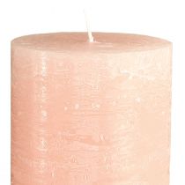 Artikel Stumpenkerzen aus Wachs, durchgefärbt, 85×200mm, rosa, 2er-Set, für innen, lange Brenndauer