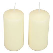 Artikel Stumpenkerzen aus Wachs H100 Ø50 mm Creme 12 Stück