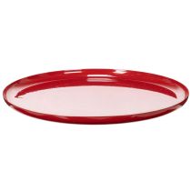 Artikel Deko-Tablett Metall Rot rund 27 cm für Innenbereich