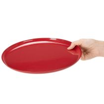 Artikel Deko-Tablett Metall Rot rund 27 cm für Innenbereich