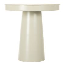 Artikel Metall Tablett mit Standfuss 20 cm Beige-Grau für Kerzen und Deko