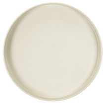 Artikel Metall Tablett mit Standfuss 20 cm Beige-Grau für Kerzen und Deko