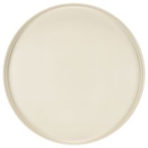 Artikel Dekotablett Metall rund Creme 30 cm mit Fuss