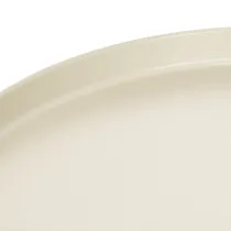 Artikel Dekotablett rund Metall 30 cm beige für Wohn- und Pflanzendekoration