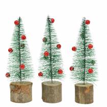 Artikel Tannenbaum Grün beschneit Ø5cm H15cm 6 St