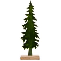 Artikel Deko Tannenbaum Metall grün auf Holzfuss 46cm Tischdekoration Weihnachten
