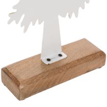 Artikel Deko Tannenbaum Metall grün auf Holzfuss 46cm Tischdekoration Weihnachten