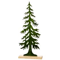 Artikel Dekofigur Tannenbaum Metall grün mit Holzsockel 60 cm
