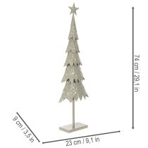 Artikel Deko-Tannenbaum aus Metall auf Standfuss mit Stern 74 cm für Innenbereich