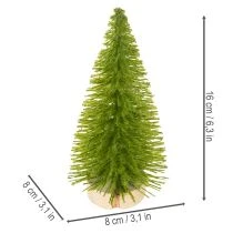 Artikel Künstliche Mini-Tannenbäume mit Holzfuss 16 cm 6er-Set in Grün, Rot und Orange für Innenbereich