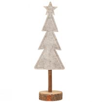 Artikel Tannenbaum aus Filz Deko mit Herzen Grau Rot 28cm 4 St