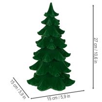 Artikel Tannenbaum Dekoration aus Kunststoff beflockt 27 cm grün für festliche Tischdekoration