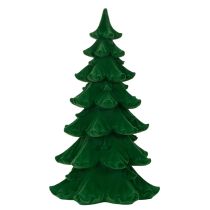 Artikel Tannenbaum Dekoration aus Kunststoff beflockt 27 cm grün für festliche Tischdekoration