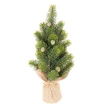 Artikel Künstlicher Mini-Weihnachtsbaum im Jutesack, 38 cm, für Innenräume