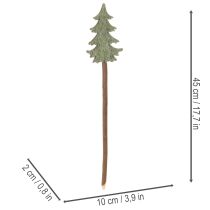 Artikel Deko Tannenbaum auf Holzstab 45 cm, Set aus 6, grau und grün