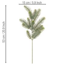 Artikel Künstlicher Tannenzweig aus Kunststoff grün 50cm 3 Stück für saisonale Dekorationen