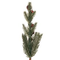 Artikel Künstlicher Tannenzweig mit roten Weihnachtskugeln 48 cm 2er Set