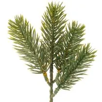 Artikel Künstlicher Tannenzweig aus grünem Kunststoff für winterliche Dekorationen 25 cm, 24 Stück