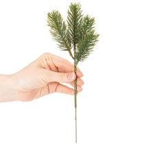 Artikel Künstlicher Tannenzweig aus grünem Kunststoff für winterliche Dekorationen 25 cm, 24 Stück