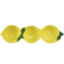 Artikel Keramik Tapas Schale Zitrone oval 28,5cm gelb-grün