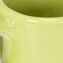 Artikel Kaffeetassen-Set aus Keramik mit Untersetzer, 11 cm, 3-teilig, Gelb, Grün, Orange