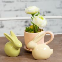 Artikel Kaffeetassen-Set aus Keramik mit Untersetzer, 11 cm, 3-teilig, Gelb, Grün, Orange