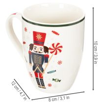 Artikel Weihnachtstassen Set Keramik Nussknacker Zuckerstange 10cm 2 Stück