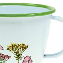 Artikel Deko Tasse Pflanztopf emailliert Ø11cm H8cm