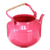 Artikel Rosa Teekanne aus Metall 15 cm für Landhausstil-Dekoration in Küche & Wohnzimmer