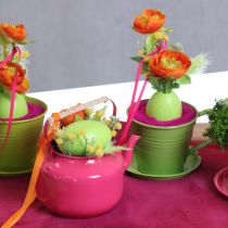 Artikel Rosa Teekanne aus Metall 15 cm für Landhausstil-Dekoration in Küche & Wohnzimmer