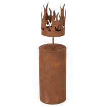 Artikel Teelichthalter Kerzenform Metall Rostdeko H36cm Innenbereich