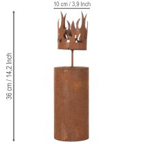 Artikel Teelichthalter Kerzenform Metall Rostdeko H36cm Innenbereich