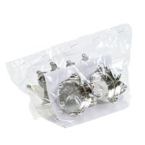 Artikel Teelichthalter Krone aus Metall Silber Ø4,8cm 4 Stück
