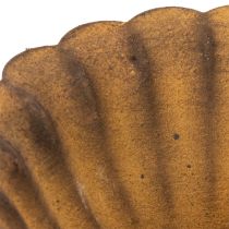 Artikel Teelichthalter Schale aus Metall, Rost-Optik, Ø10cm H4,5cm, Vintage Stil
