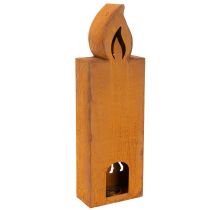 Artikel Teelichthalter Weihnachten Edelrost Hirsch Kerzenform 45x14cm Metall rostbraun