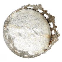 Artikel Teelichthalter mit Glas zum Stecken Vintage Silber Ø5,5cm H8cm 4St