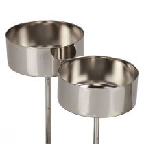 Artikel Teelichthalter zum Stecken Adventskranz Silber Ø4cm 8 St