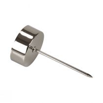 Artikel Teelichthalter zum Stecken für Adventskranz aus Metall, Silber, Ø 4 cm, 8 Stück