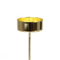 Artikel Teelichthalter zum Stecken aus Metall in Gold Ø4cm 8 Stück