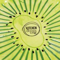 Artikel Teller rund Keramik Kiwi-Motiv grün 16 cm Set mit 2 Stück